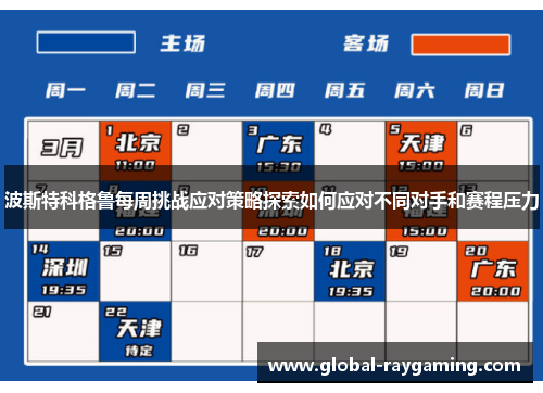 波斯特科格鲁每周挑战应对策略探索如何应对不同对手和赛程压力
